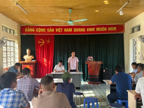 Tổ công tác số 1 nắm tình hình tại tại bản Noong Ỏ, Noong Ma, Cáp Na 2, Cáp Na 3