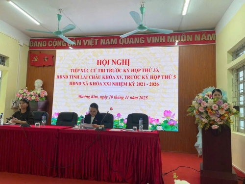 HỘI NGHỊ TIẾP XÚC CỬ TRI XÃ MƯỜNG KIM TRƯỚC KỲ HỌP HĐND