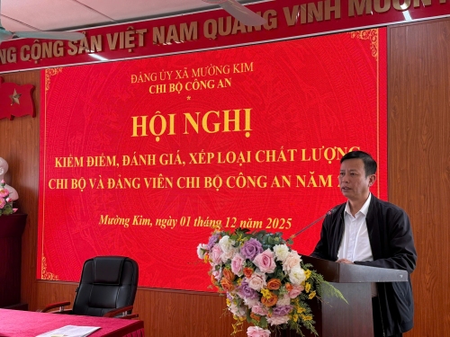 ✨ CÔNG AN XÃ MƯỜNG KIM TỔ CHỨC HỘI NGHỊ KIỂM ĐIỂM, ĐÁNH GIÁ, XẾP LOẠI CHI BỘ VÀ ĐẢNG VIÊN NĂM 2025 ✨