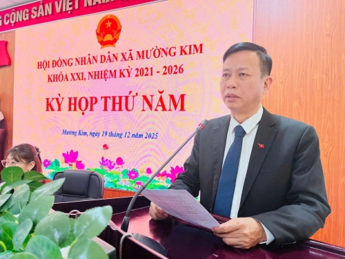 HĐND XÃ MƯỜNG KIM TỔ CHỨC KỲ HỌP THỨ 5 NHIỆM KỲ 2021-2026