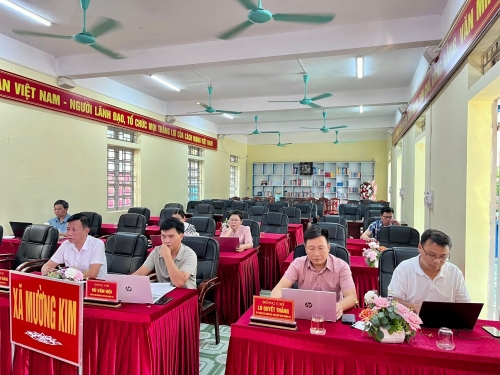 Mường Kim tham hội nghị trực tuyến Ban chỉ đạo thực hiện mục tiêu tăng trưởng và giải ngân vốn đầu tư công