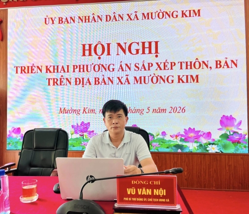 Hội nghị triển khai phương án sắp xếp thôn, bản trên địa bàn xã Mường Kim