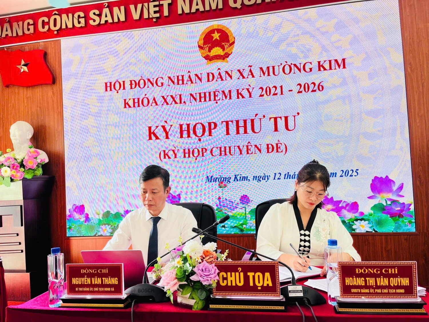 KHAI MẠC KỲ HỌP THỨ 4 (KỲ HỌP CHUYÊN ĐỀ) HĐND XÃ MƯỜNG KIM KHÓA XXI, NHIỆM KỲ 2021-2026