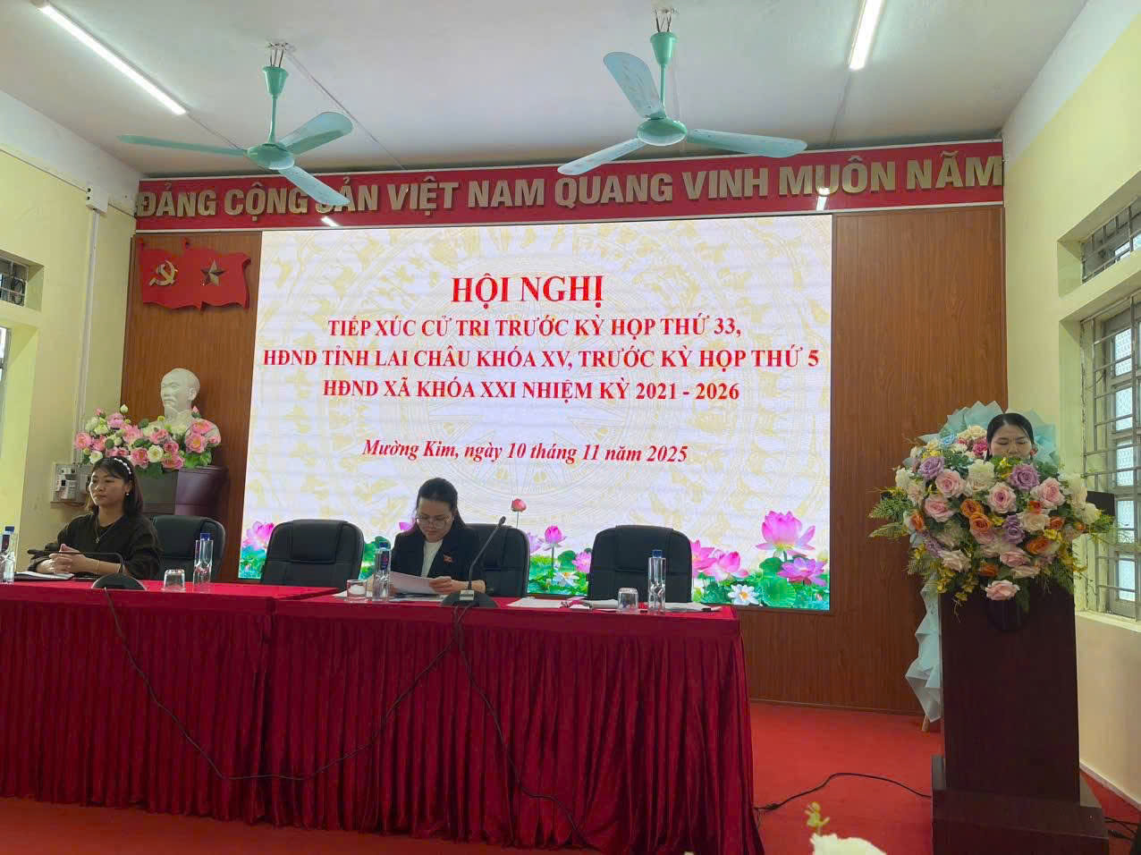 HỘI NGHỊ TIẾP XÚC CỬ TRI XÃ MƯỜNG KIM TRƯỚC KỲ HỌP HĐND