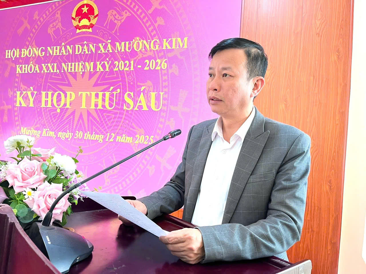 HĐND xã Mường Kim khóa XXI: Kỳ họp thứ sáu (Kỳ họp chuyên đề)