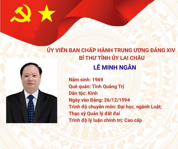 Đồng chí Lê Minh Ngân, Bí thư tỉnh ủy Lai Châu trúng cử Ủy viên BCH Trung ương Đảng khóa XIV